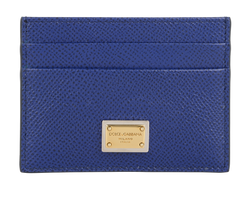 Dolce & Gabbana Card Holder, Leather, Blue, BI0330A1001, B/DB, 3*
